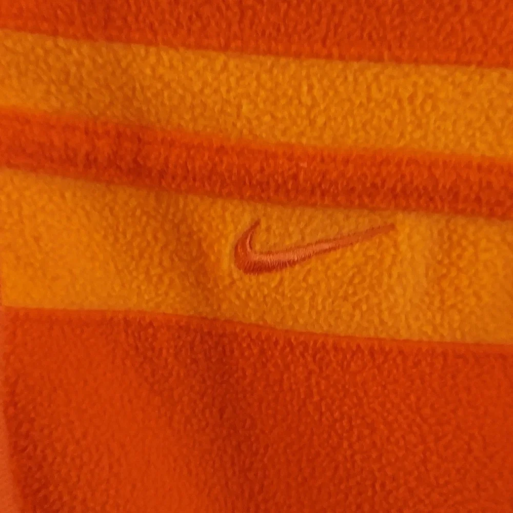 Y2k NIKE Full-zip Fleece Hoodie Jacket Women's Medium Orange